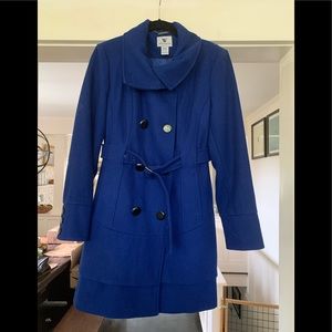 Blue wool pea coat